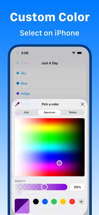 iPhone Custom Color Picker