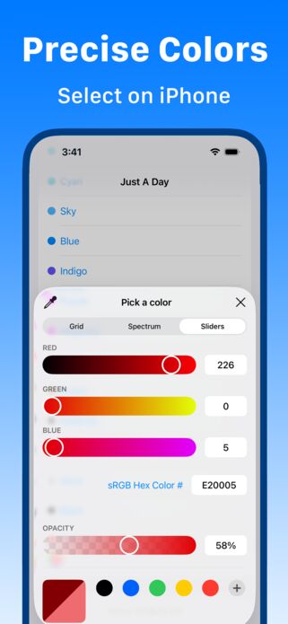 iPhone Color Picker Precision
