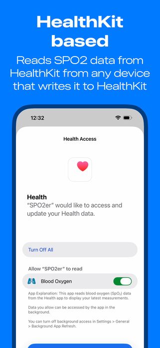 HealthKit Permission Screen