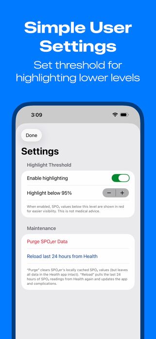 iOS App - Settings